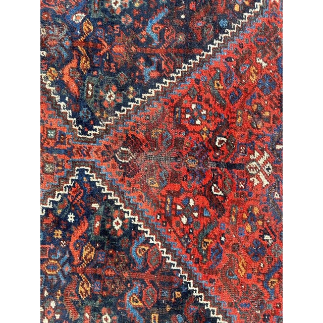 Antique Distressed Shiraz Rug, 1890s For Sale - Image 12 of 18