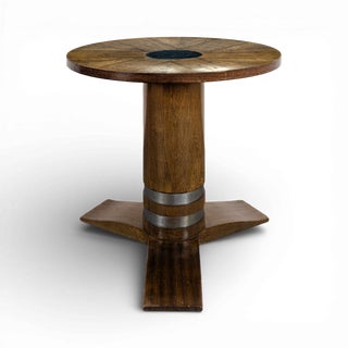 Circular Side Table in the style of Jules Leleu, 1930s For Sale