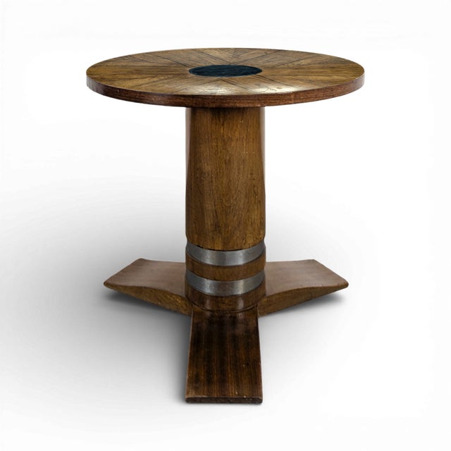 Circular Side Table in the style of Jules Leleu, 1930s For Sale