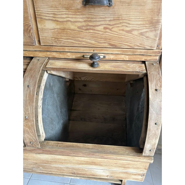 Wood Vintage Fir Seed Cabinet For Sale - Image 7 of 11