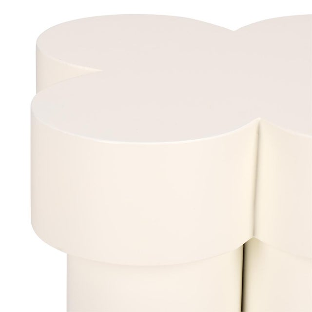 Spritely Home Bastien Accent Table in Ivory For Sale - Image 4 of 7