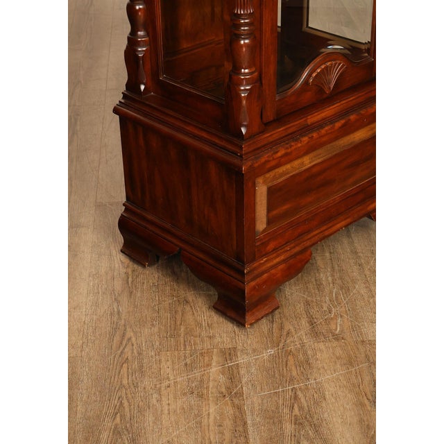Brown Ridgeway Traditional Cherry Grandfather Clock For Sale - Image 8 of 18