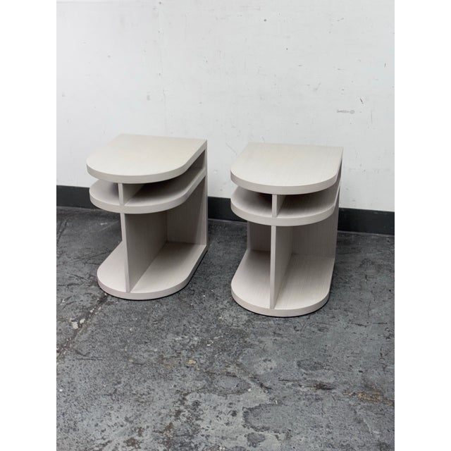 Design Plus Gallery presents a Pair of Stratum Side Tables from Bernhardt. Designed with softly curved tops and shelves,...