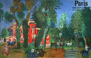 Huge Raoul Dufy, "Le Paddock a Deauville" Lithograph 1964