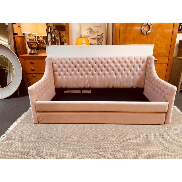 Twin Size Restoration Hardware Devyn Tufted Daybed + Trundle Chairish
