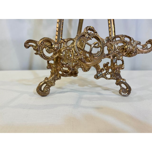 Vintage Late 20th Century Polished Brass Rococo Style Table Top Display ...