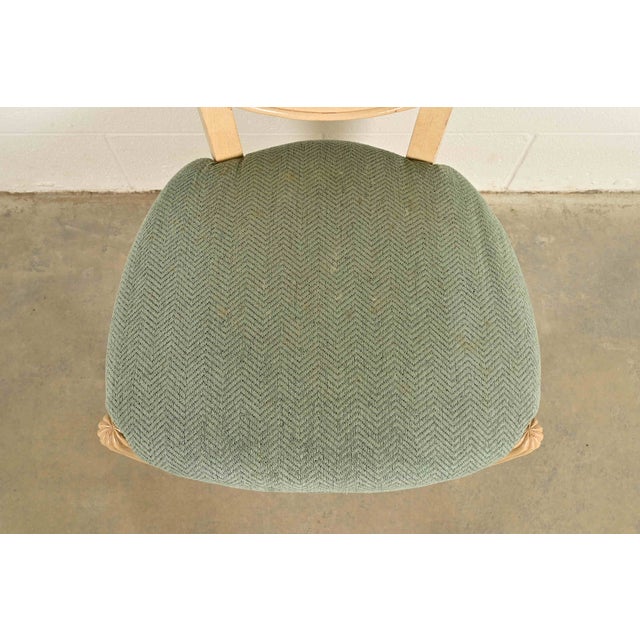 Wood Henredon Modern Art Deco Carved Oak Dining Chairs, Set of Six For Sale - Image 7 of 15