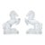 Vintage Clear Crystal Glass Rearing Horse Bookends - A Pair For Sale