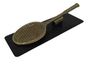 Vintage 80s Brass Tennis Racket Clip