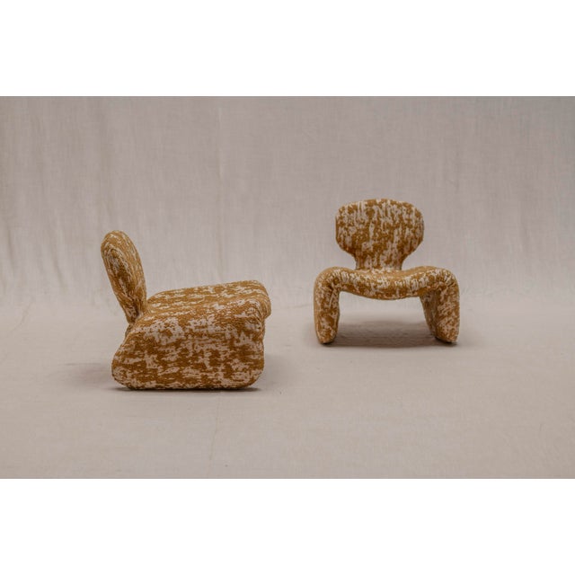 An iconic and highly recognisable pair of Djinn lounge chairs designed by Olivier Mourgue for Airborne during the 1960s. A...