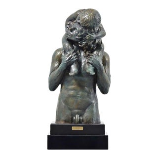 1980s “Victor Salmones ‘Primogénito’ Bronze Sculpture, Edition 5/10 For Sale