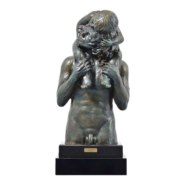 1980s “Victor Salmones ‘Primogénito’ Bronze Sculpture, Edition 5/10 For Sale