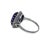 Purple Mid 20th Century 10k White Gold Oval Amethyst and Diamond Halo Ring, Size 6.5 For Sale - Image 8 of 9