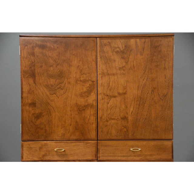 1960s Refinished Heywood Wakefield Contessa Armoire Dresser For Sale - Image 11 of 13