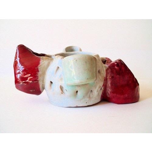 Abstract Unusual Vase Ikebana Ceramic Pottery Studio Art Signed Original For Sale - Image 3 of 4