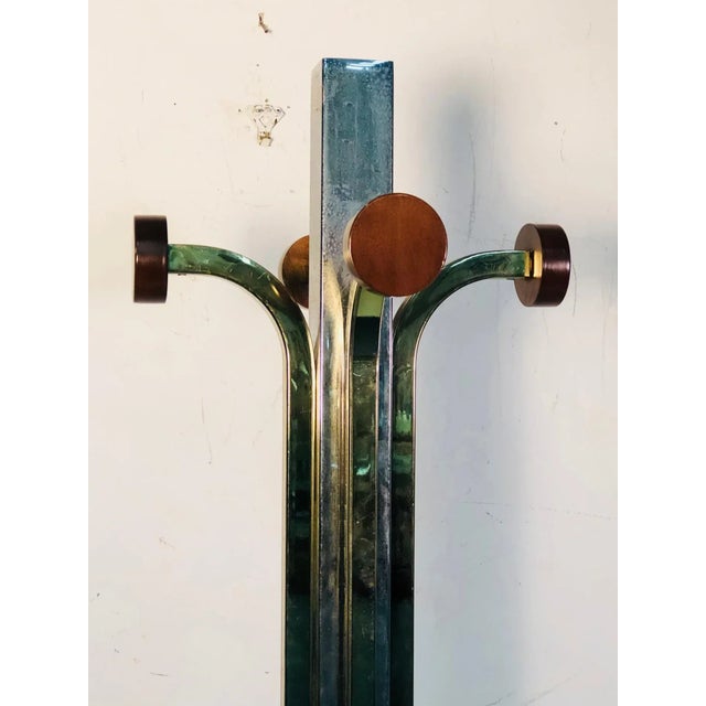 Metal 1980s Modern Coat Rack Attributed to Willy Rizzo For Sale - Image 7 of 8
