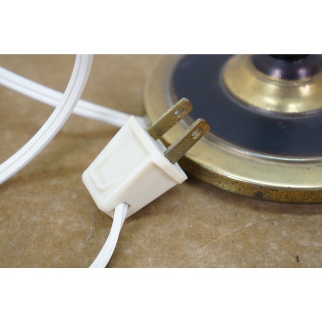 Vintage Black Brass Neoclassical Mantle Urn Boudoir Vanity Table Lamp 15" For Sale - Image 11 of 14