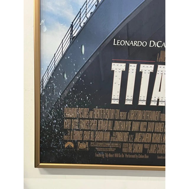 Titanic 1997 Original Movie Poster, Leonardo DiCaprio Kate Winslet, Framed 1997 For Sale - Image 4 of 14