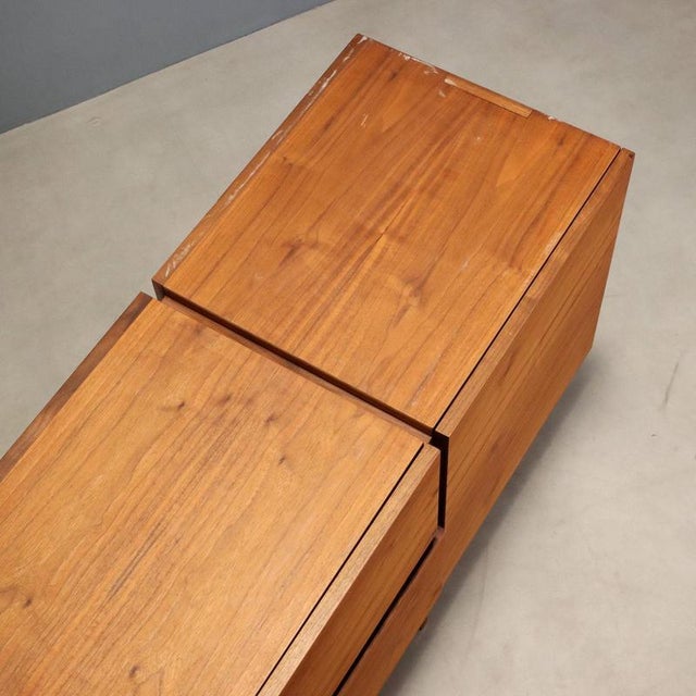Modernist Walnut Veneered Sideboard, 1980s For Sale - Image 9 of 15