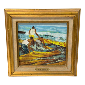 R. Recao Reverón Jr. ‘The Fishermen’ 1970 — Coastal Beach Seascape