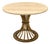 Organic Modern Kreiss Travertine & Gilt Iron Dunbar Inspired Wheat Sheaf Center Table For Sale