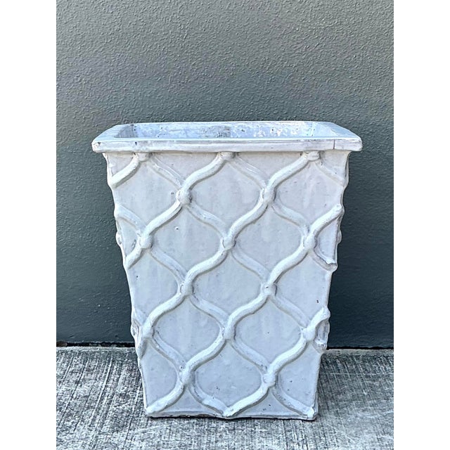 Vintage Glazed Terracotta Planter For Sale - Image 10 of 12