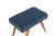 Staphorst Upholstered Wood Footstool For Sale - Image 3 of 10