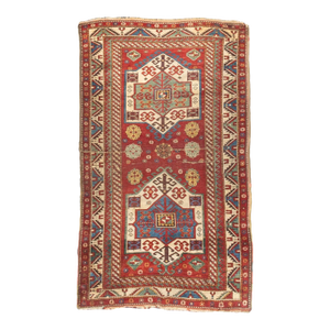 Antique Caucasian Kazak Rug 4’3" X 7’0"