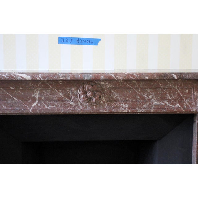 Waldorf Astoria Rouge Royal Marble Mantel For Sale - Image 6 of 13