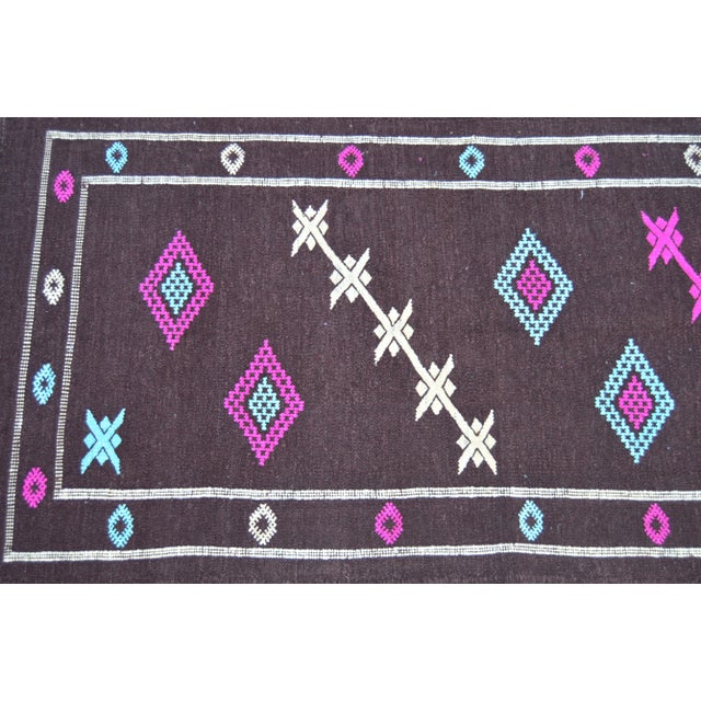 Late 20th Century Late 20th Century Vintage Moroccan Runner - 9'7'' X 2'5'' For Sale - Image 5 of 7