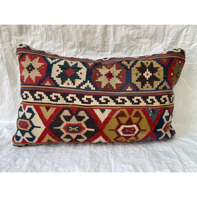 Contemporary Pillow Made From 19th Century Tribal Ghashghai For Sale - Image 4 of 4