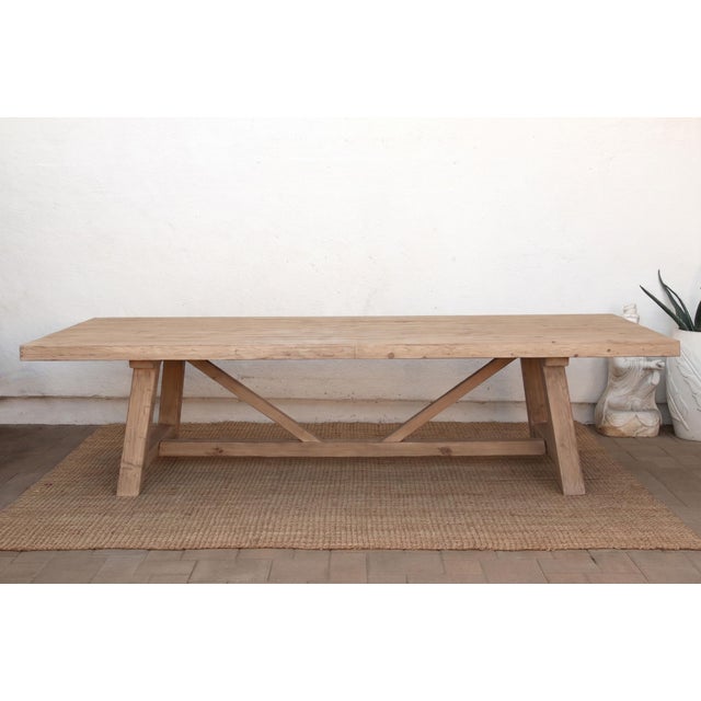 The Dordogne, 120"Long Tavern Style Trestle Table For Sale - Image 13 of 14