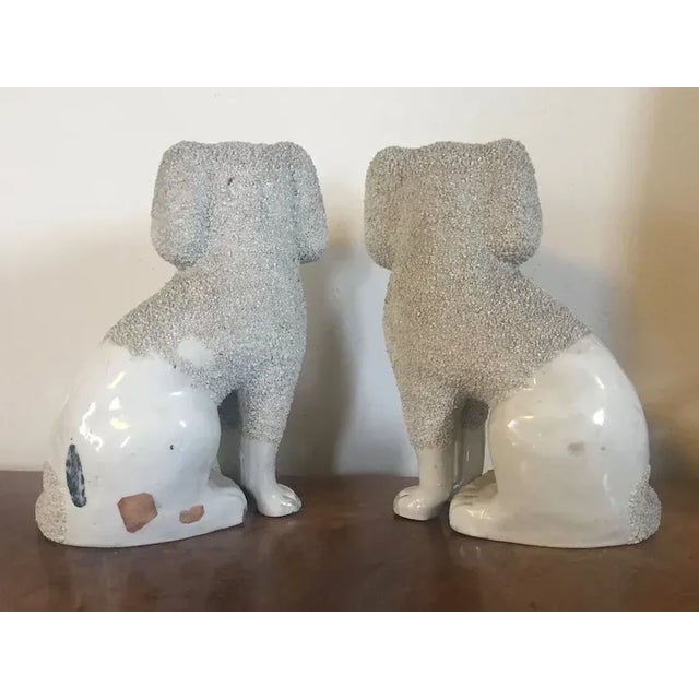 19th Century English Staffordshire Pearlware Creamware Dogs - a Pair For Sale - Image 4 of 13