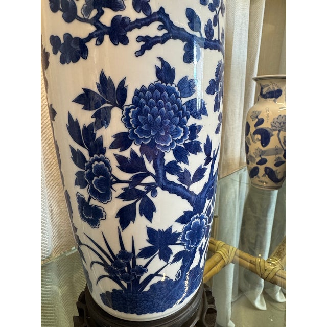 1950s Chinoiserie Botanical Lamp For Sale - Image 5 of 8