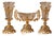 Luxury Gold-Plated Crystal & Ormolu Garniture Set of 3 For Sale