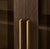 Restoration Hardware Rh Machinto Glass Cabinet in Brown Oak With Burnished Brass — Like New For Sale - Image 4 of 7