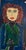 Paint Abstract Female Portrait of a Woman With Curly Red Hair by JoAnne Fleming For Sale - Image 7 of 7