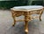 Off-white 1950s French Vintage Off-White Leather Gilt Beech Bench For Sale - Image 8 of 16