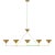 Paloma Contreras for Visual Comfort Signature Orsay XL 5-Light Linear Chandelier in Hand-Rubbed Antique Brass For Sale