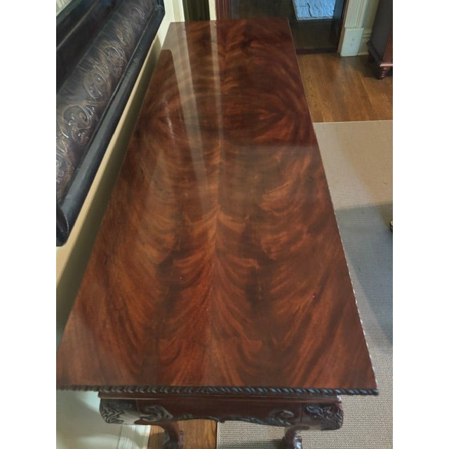 Hand Carved Mahongany Table For Sale - Image 4 of 11
