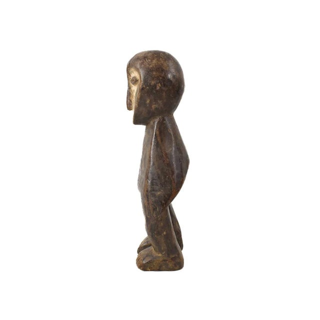 African Early 20th Century Lega Warega Miniature Figure 11 Inch For Sale - Image 3 of 7