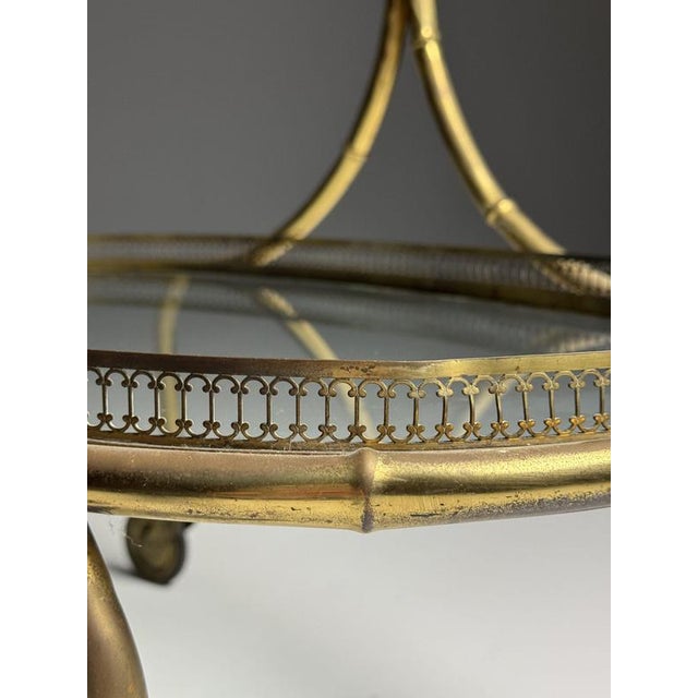 Faux Bamboo Serving Trolley For Sale - Image 5 of 18
