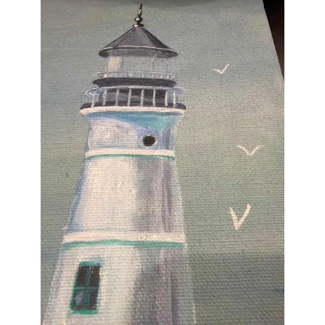 Textile Vintage Original Signed 9” X 12” Painting on Canvas For Sale - Image 7 of 8