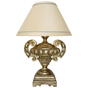 Carved Italian Veronese Gilt-wood Table Lamp by Randy Esada Designs