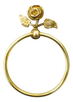Mid-Century Modern French Rose Flower Towel Ring, 1950s