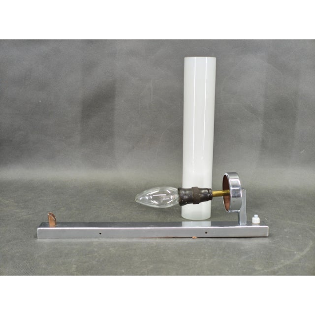 Art Deco Chrome and Glass Wall Lights, 1930s, Set of 2 For Sale - Image 9 of 11
