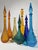 A Symphony of Saturated Light attributed to Empoli Genie Bottles, 1960s, Set of 7 For Sale - Image 11 of 13