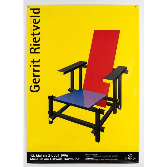 Modern Gerrit Rietveld Exhibition Poster, 1996 For Sale - Image 3 of 9