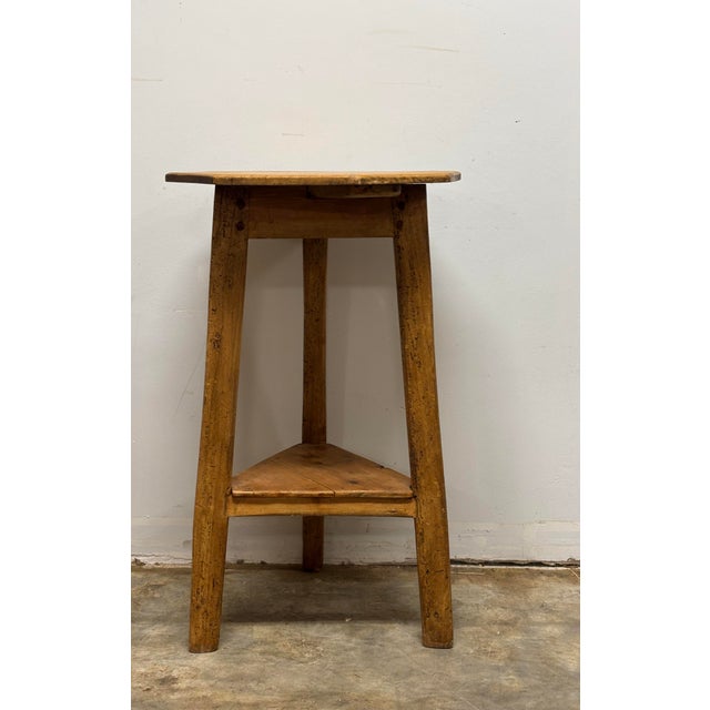 Wood 19th Century English Pine Cricket Table For Sale - Image 7 of 9