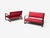 Metal Jacques Adnet, Rare Two Seater Sofas, Leather, Steel, France, 1950s For Sale - Image 7 of 15
